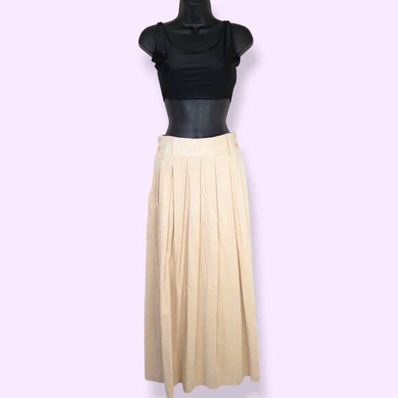 🍁V. Linda Lundstrom Pleated Ultra Suede Skirt - Picture 2 of 12